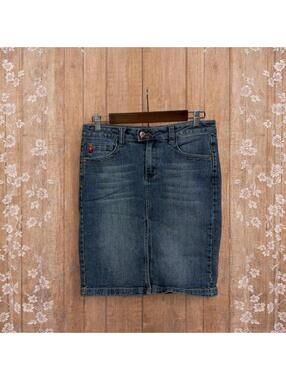 SouthPole Junior Collection Denim Pencil Skirt